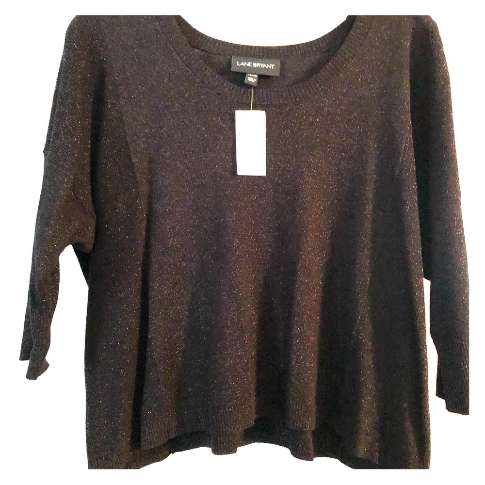 Lane Bryant crop 3/4 slv sparkle sweater NWT 18/20